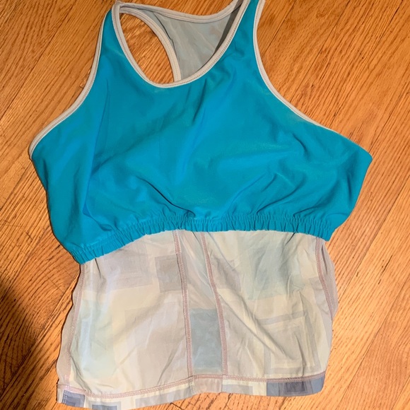 NIKE Dri-Fit Blue & White Active Tank - Size Large - Picture 5 of 6